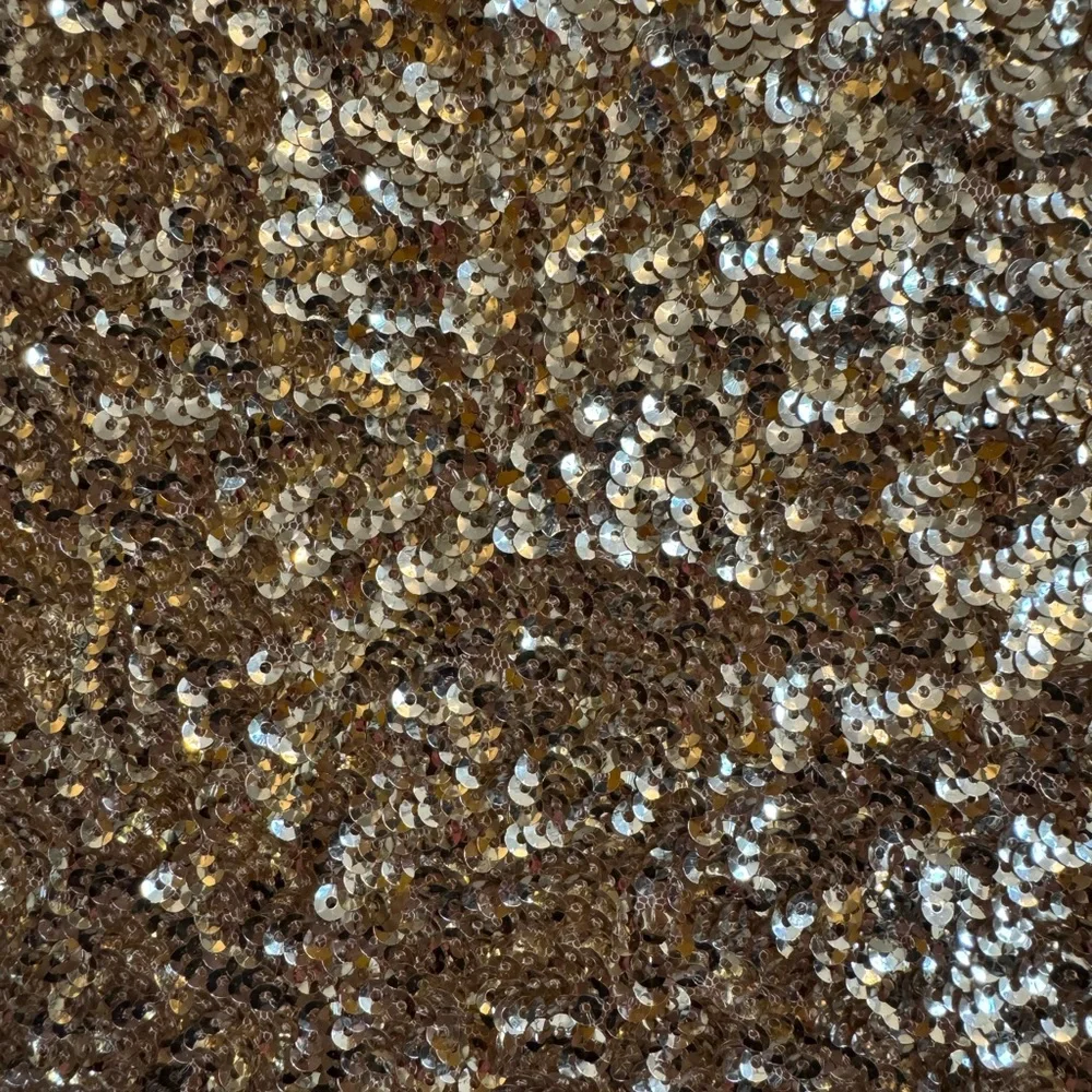 Alice + Olivia Metallic Gold Sequin Sleeveless Mini Dress Scoop Neck - Picture 3 of 11